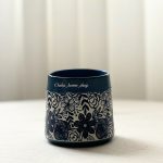 جا ابزار سرامیکی گلدار آبی