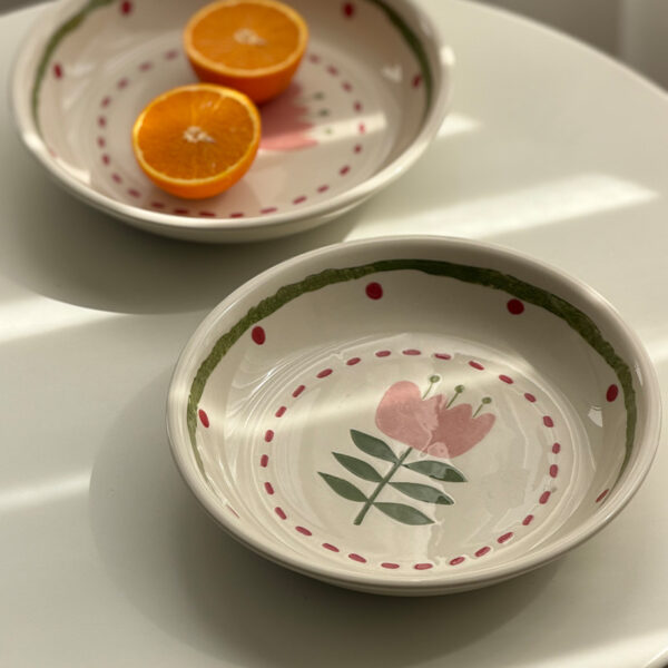 بشقاب گود طرح گل لاله