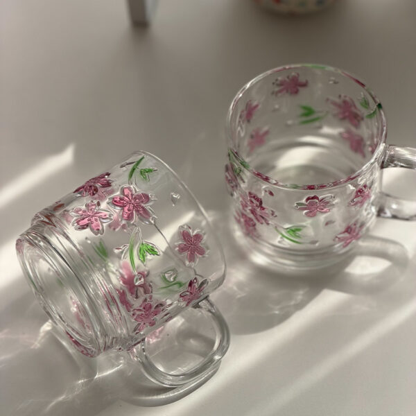 ماگ بلور گل برجسته